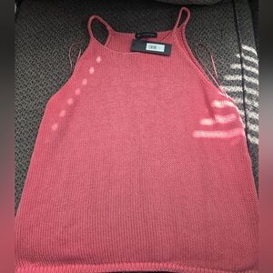 Banana Republic Pink Ribbed Sleeveless Tank Top